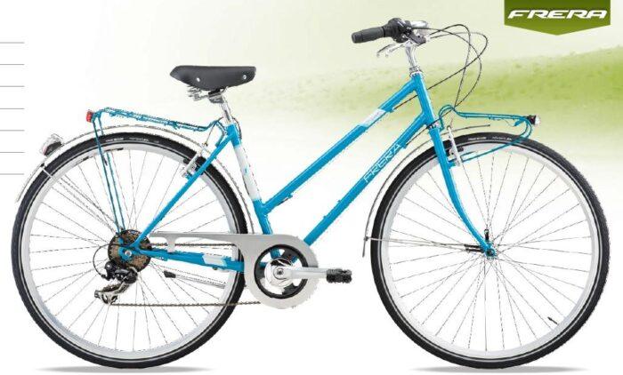 BICI FRERA CITY BIKE SPARK 7 SPEED DONNA TOURNEY 7V RIGIDA V-BRAKE MISURE DONNA 45