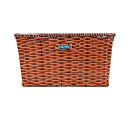 Cesto BRN in ecopelle anteriore/posteriore con misure pari a 425 x 310 x 220 mm.