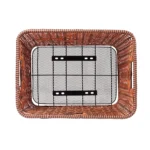 Cesto BRN in ecopelle anteriore/posteriore con misure pari a 425 x 310 x 220 mm.