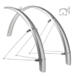 Coppia parafanghi 28"x35 mm con morsetti scorrevoli
