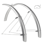 Coppia parafanghi 24"x53 mm con morsetti scorrevoli