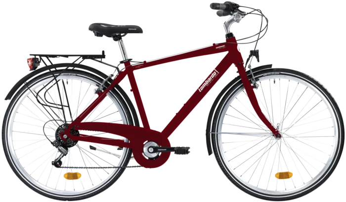 Lombardo Mirafiori 250 city bike pronta per l'uso in un contesto cittadino.
