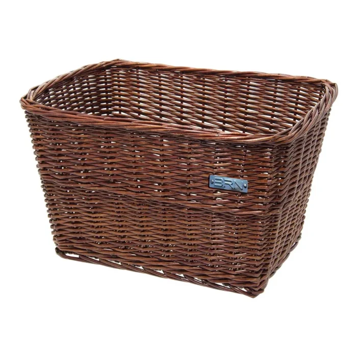 Cesto BRN Ginevra in vimini marrone con dimensioni 40 x 30 x 24 cm.