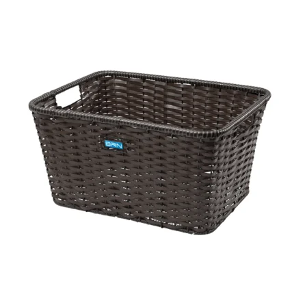 CESTO BRN ECOPELLE NERO anteriore/posteriore con misure pari a 425 x 310 x 220 mm