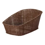 Cesto BRN Hawai in vimini marrone dalla forma affusolata, ideale per riporre oggetti in modo elegante e funzionale.