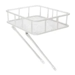 Cesto BRN Monterosso anteriore in acciaio bianco per biciclette 26 e 28. Le sue dimensioni sono 35 x 30 x 10 cm