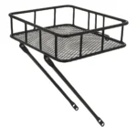 Cesto BRN Monterosso anteriore in acciaio nero per biciclette 26 e 28. Le sue dimensioni sono 35 x 30 x 10 cm.