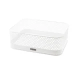 Cesto BRN Saint-Tropez bianco. Leggero e resistente grazie al suo design e alla sua lavorazione a rete traforata