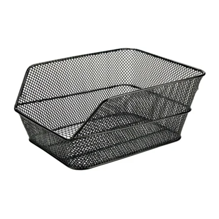 Cesto BRN posteriore nero in acciaio e retina con dimensioni 39 x 31 x 17 cm.