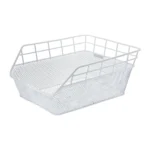 Cesto BRN Fantasy posteriore in retina bianco. Le sue dimensioni sono 39 x 31 x 17 cm.
