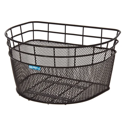 Cesto BRN Riviera Nero, elegante contenitore in acciaio per l'organizzazione domestica, ideale per riporre oggetti vari.