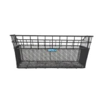 Cesto BRN Milano nero anteriore in acciaio. Le sue dimensioni sono 45 x 30 x 18 cm (piastre in dotazione)