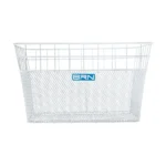 Cesto BRN Belgio anteriore in acciaio bianco. Le sue dimensioni sono 40 x 30 x 22 cm (piastre in dotazione).