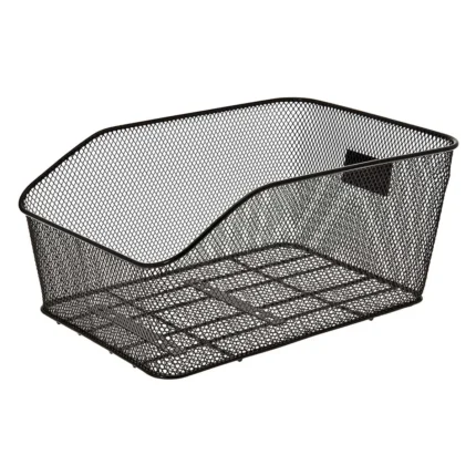 Cesto BRN Maxi posteriore nero in acciaio e retina. Le sue dimensioni sono 45 x 31 x 20 cm.