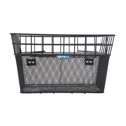 CESTO BRN BELGIO ANTI-SCIPPO NERO, ideale per biciclette, con apertura superiore per un facile accesso.