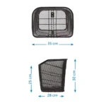 Cesto BRN anteriore in acciaio rinforzato e retina. Le sue dimensioni sono 35 x 28 x 30 cm.