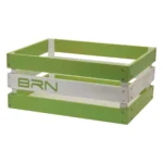 Cesto BRN Versilia in legno rinforzato verde/bianco.