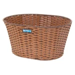 Cesto ovale in ecopelle BRN Vintage, con dimensioni di 39 x 28 x 19 cm, perfetto per riporre oggetti