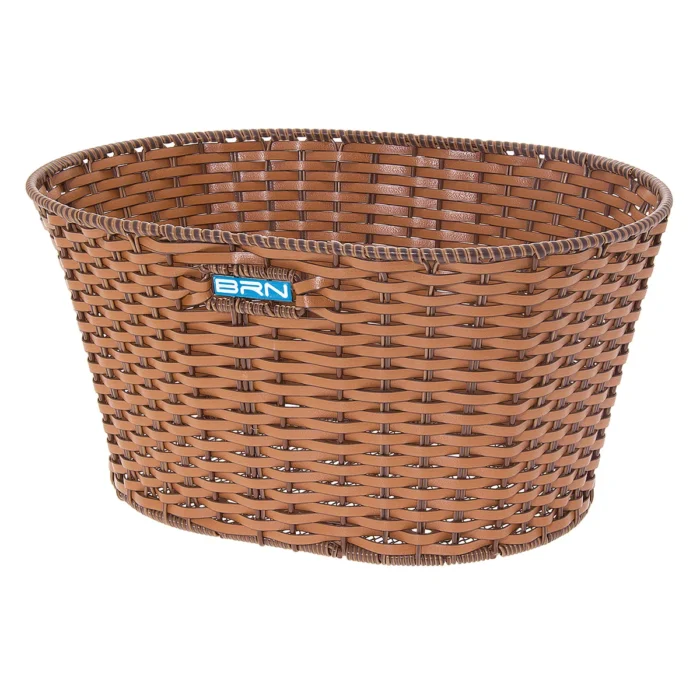 Cesto ovale in ecopelle BRN Vintage, con dimensioni di 39 x 28 x 19 cm, perfetto per riporre oggetti
