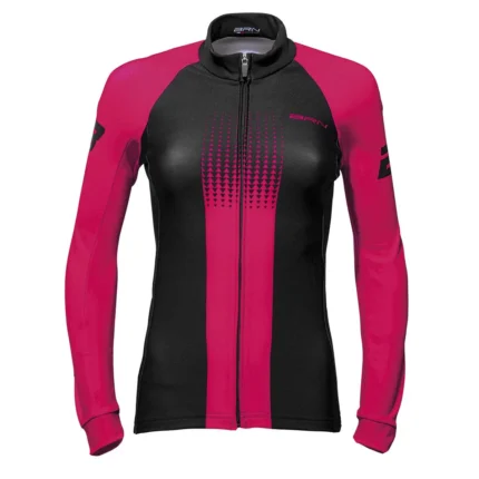 MAGLIA BRN DONNA FELPATA FUCSIA FLUO/NERA