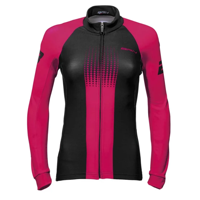 MAGLIA BRN DONNA FELPATA FUCSIA FLUO/NERA