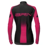 MAGLIA BRN DONNA FELPATA FUCSIA FLUO/NERA