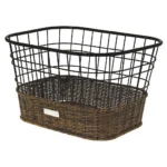 CESTO BRN SIVIGLIA ANTERIORE in metallo con base in vimini, design elegante e versatile per l'organizzazione domestica
